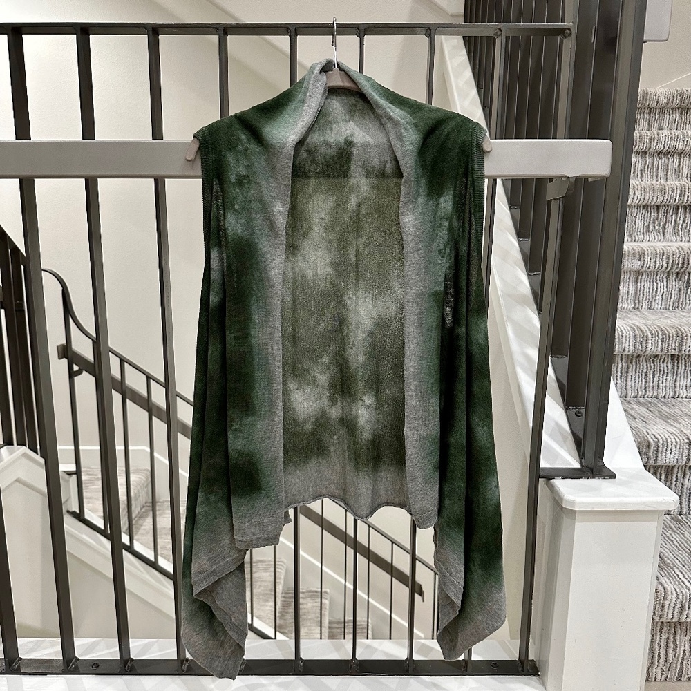 Diesel Black Gold Gray/Green Wool Vest